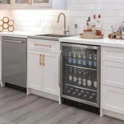 NewAge Products Home Bar 6 Piece Cabinet Set With Glass Door And Shelves - 24 Inch Home Bar Cabinets