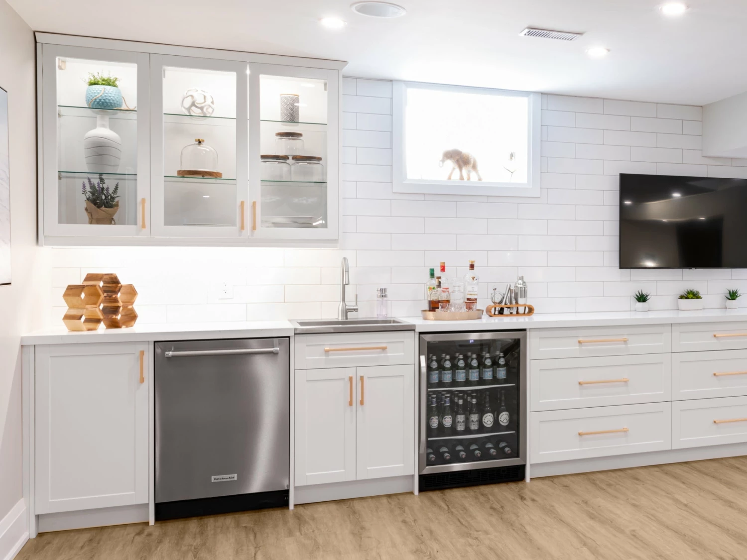 NewAge Products Home Wet Bar 9 Piece Cabinet Set With Top Shelves, 36 In. Sink And Faucet - 24 Inch Home Bar Cabinets 4 NewAge Products Home Wet Bar 9 Piece Cabinet Set With Top Shelves, 36 In. Sink And Faucet - 24 Inch Home Bar Cabinets