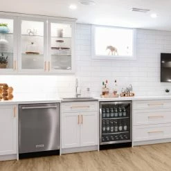 NewAge Products Home Bar 6 Piece Cabinet Set With Glass Door, Drawer And Pantry Cabinets - 24 Inch Home Bar Cabinets