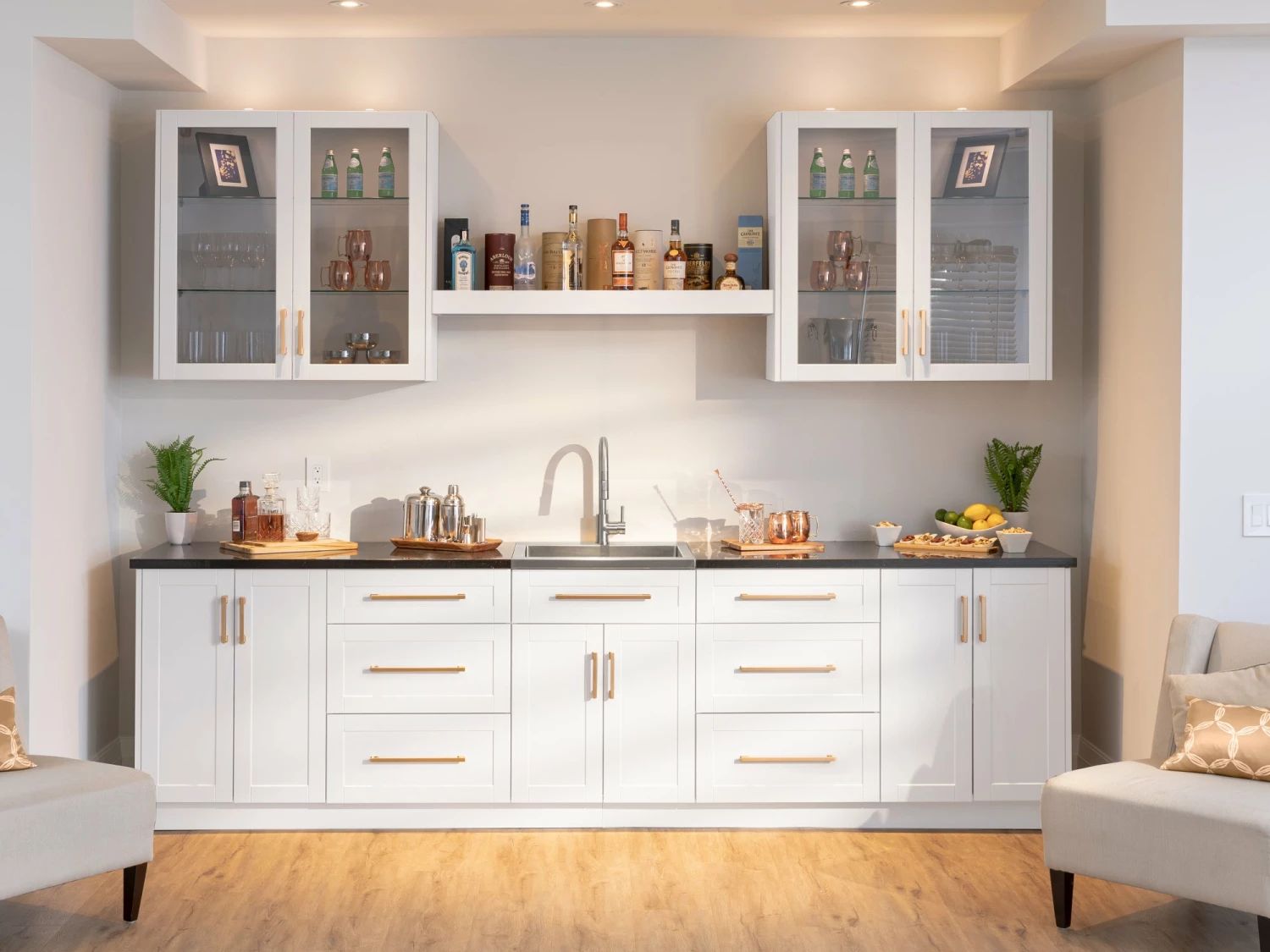 NewAge Products Home Bar 6 Piece Cabinet Set With Glass Door And Single Drawer Cabinets - 24 Inch 5 NewAge Products Home Bar 6 Piece Cabinet Set With Glass Door And Single Drawer Cabinets - 24 Inch