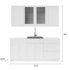 NewAge Products Home Wet Bar 8 Piece Cabinet Set With Glass Door, 24 In. Sink And Faucet - 24 Inch Home Bar Cabinets 36 NewAge Products Home Wet Bar 8 Piece Cabinet Set With Glass Door, 24 In. Sink And Faucet - 24 Inch Home Bar Cabinets