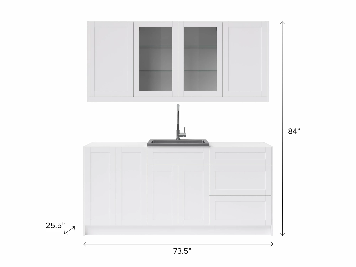 NewAge Products Home Wet Bar 8 Piece Cabinet Set With Glass Door, 24 In. Sink And Faucet - 24 Inch Home Bar Cabinets 3 NewAge Products Home Wet Bar 8 Piece Cabinet Set With Glass Door, 24 In. Sink And Faucet - 24 Inch Home Bar Cabinets