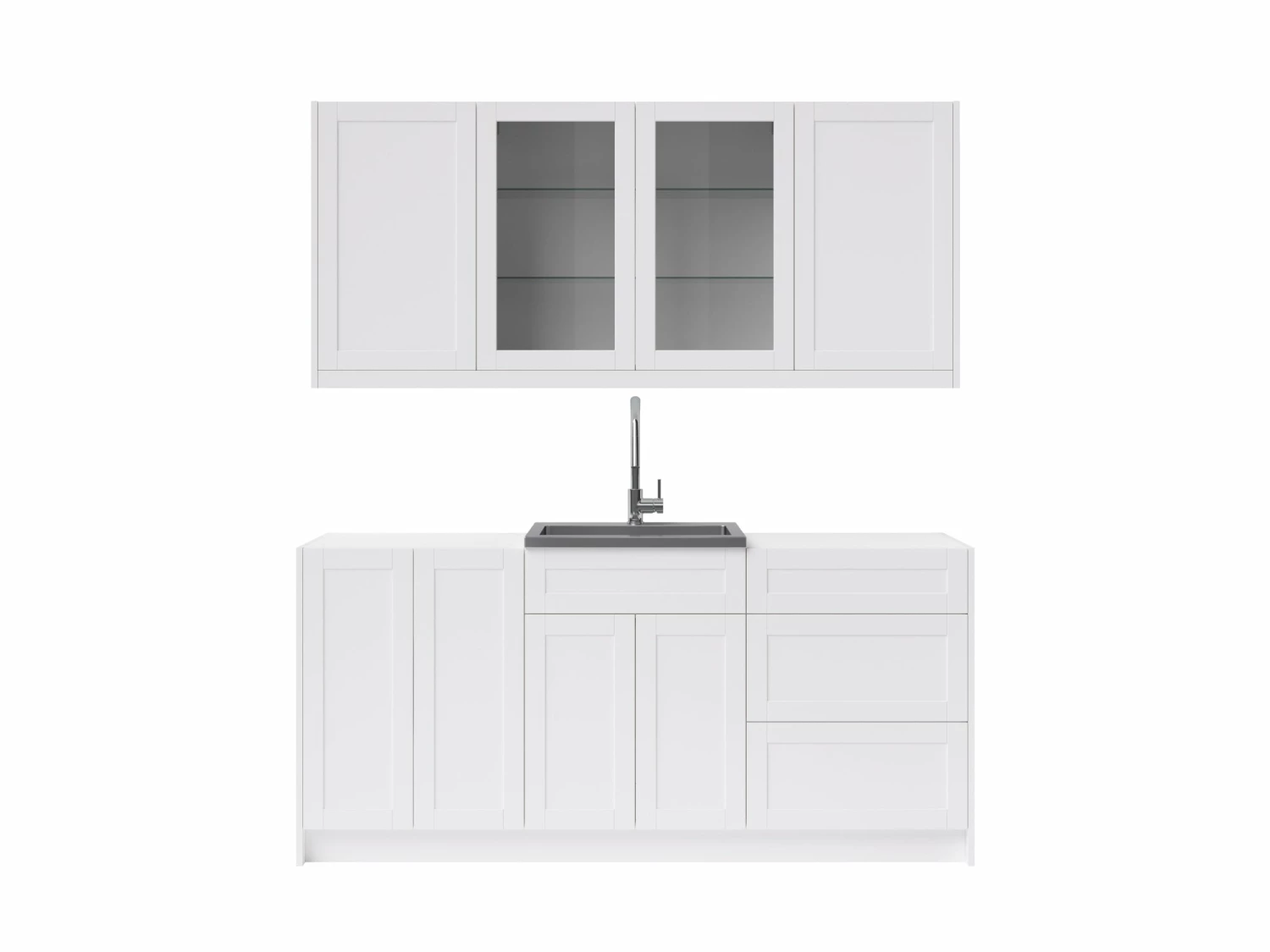NewAge Products Home Wet Bar 8 Piece Cabinet Set With Glass Door, 24 In. Sink And Faucet - 24 Inch Home Bar Cabinets 2 NewAge Products Home Wet Bar 8 Piece Cabinet Set With Glass Door, 24 In. Sink And Faucet - 24 Inch Home Bar Cabinets