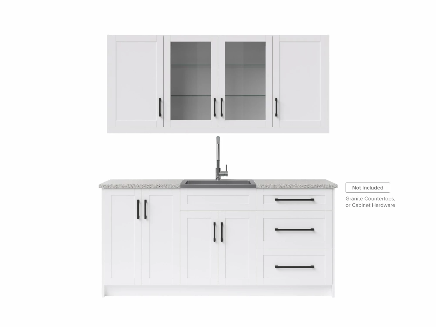 NewAge Products Home Wet Bar 8 Piece Cabinet Set With Glass Door, 24 In. Sink And Faucet - 24 Inch Home Bar Cabinets 1 NewAge Products Home Wet Bar 8 Piece Cabinet Set With Glass Door, 24 In. Sink And Faucet - 24 Inch Home Bar Cabinets