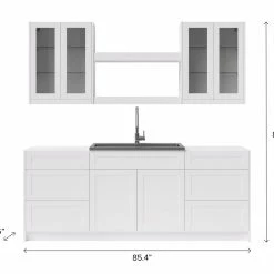 NewAge Products Home Bar Cabinets Home Wet Bar 9 Piece Cabinet Set With Drawers, Shelves, 36 In. Sink And Faucet - 24 Inch 38 NewAge Products Home Bar Cabinets Home Wet Bar 9 Piece Cabinet Set With Drawers, Shelves, 36 In. Sink And Faucet - 24 Inch