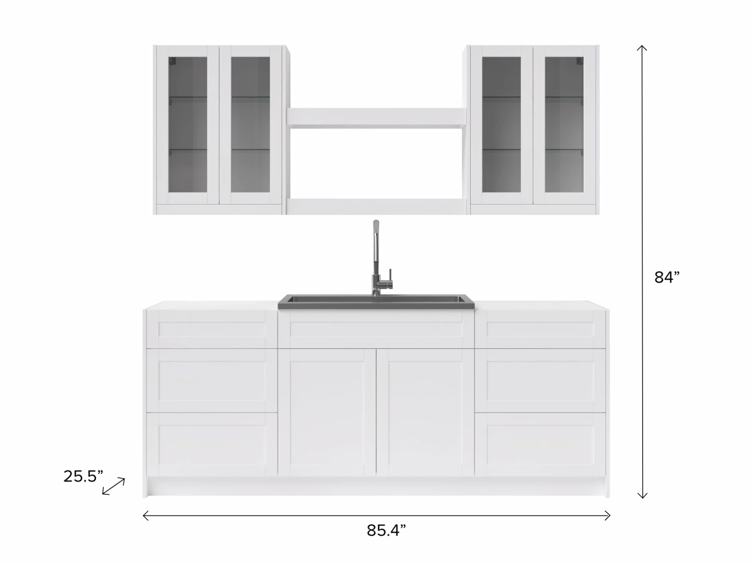 NewAge Products Home Bar Cabinets Home Wet Bar 9 Piece Cabinet Set With Drawers, Shelves, 36 In. Sink And Faucet - 24 Inch 3 NewAge Products Home Bar Cabinets Home Wet Bar 9 Piece Cabinet Set With Drawers, Shelves, 36 In. Sink And Faucet - 24 Inch