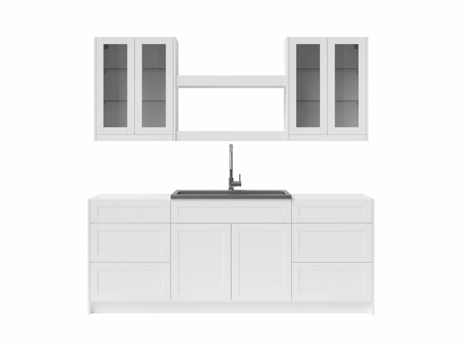 NewAge Products Home Bar Cabinets Home Wet Bar 9 Piece Cabinet Set With Drawers, Shelves, 36 In. Sink And Faucet - 24 Inch 2 NewAge Products Home Bar Cabinets Home Wet Bar 9 Piece Cabinet Set With Drawers, Shelves, 36 In. Sink And Faucet - 24 Inch