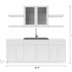 NewAge Products Home Wet Bar 10 Piece Cabinet Set With Shelves, 36 In. Sink And Faucet - 24 Inch Home Bar Cabinets 38 NewAge Products Home Wet Bar 10 Piece Cabinet Set With Shelves, 36 In. Sink And Faucet - 24 Inch Home Bar Cabinets