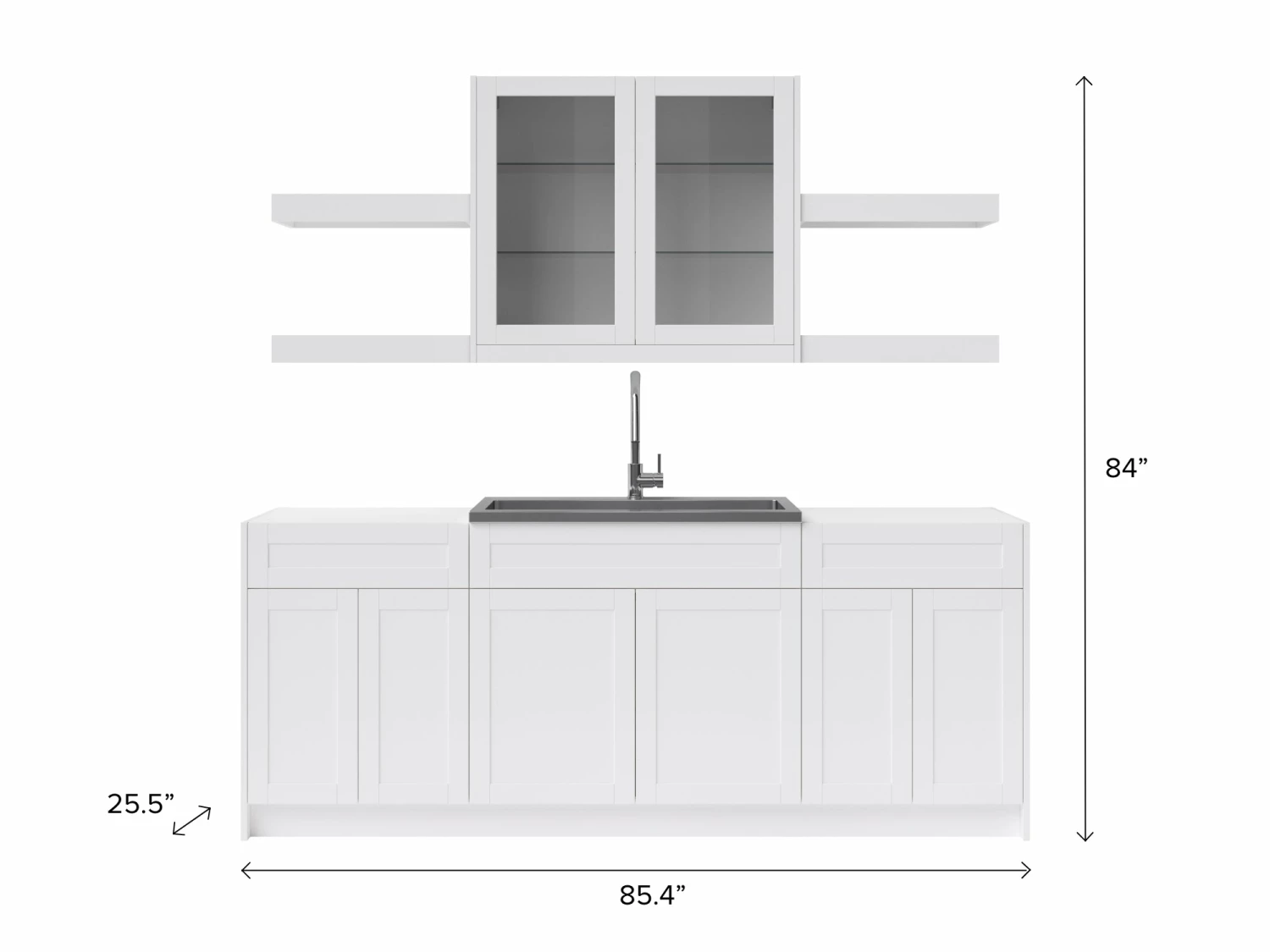 NewAge Products Home Wet Bar 10 Piece Cabinet Set With Shelves, 36 In. Sink And Faucet - 24 Inch Home Bar Cabinets 3 NewAge Products Home Wet Bar 10 Piece Cabinet Set With Shelves, 36 In. Sink And Faucet - 24 Inch Home Bar Cabinets