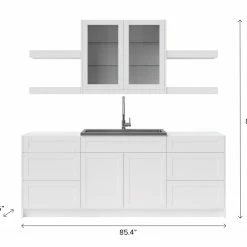NewAge Products Home Wet Bar 10 Piece Cabinet Set With Drawers, Shelves, 36 In. Sink And Faucet - 24 Inch Home Bar Cabinets 38 NewAge Products Home Wet Bar 10 Piece Cabinet Set With Drawers, Shelves, 36 In. Sink And Faucet - 24 Inch Home Bar Cabinets