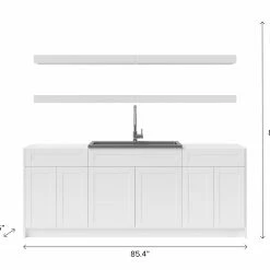 NewAge Products Home Wet Bar 9 Piece Cabinet Set With Top Shelves, 36 In. Sink And Faucet - 24 Inch Home Bar Cabinets 38 NewAge Products Home Wet Bar 9 Piece Cabinet Set With Top Shelves, 36 In. Sink And Faucet - 24 Inch Home Bar Cabinets