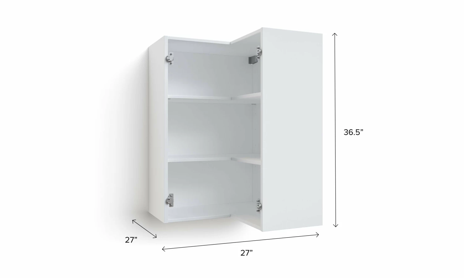 NewAge Products Home Extended Corner Wall Cabinet - 27 Inch 32 NewAge Products Home Extended Corner Wall Cabinet - 27 Inch
