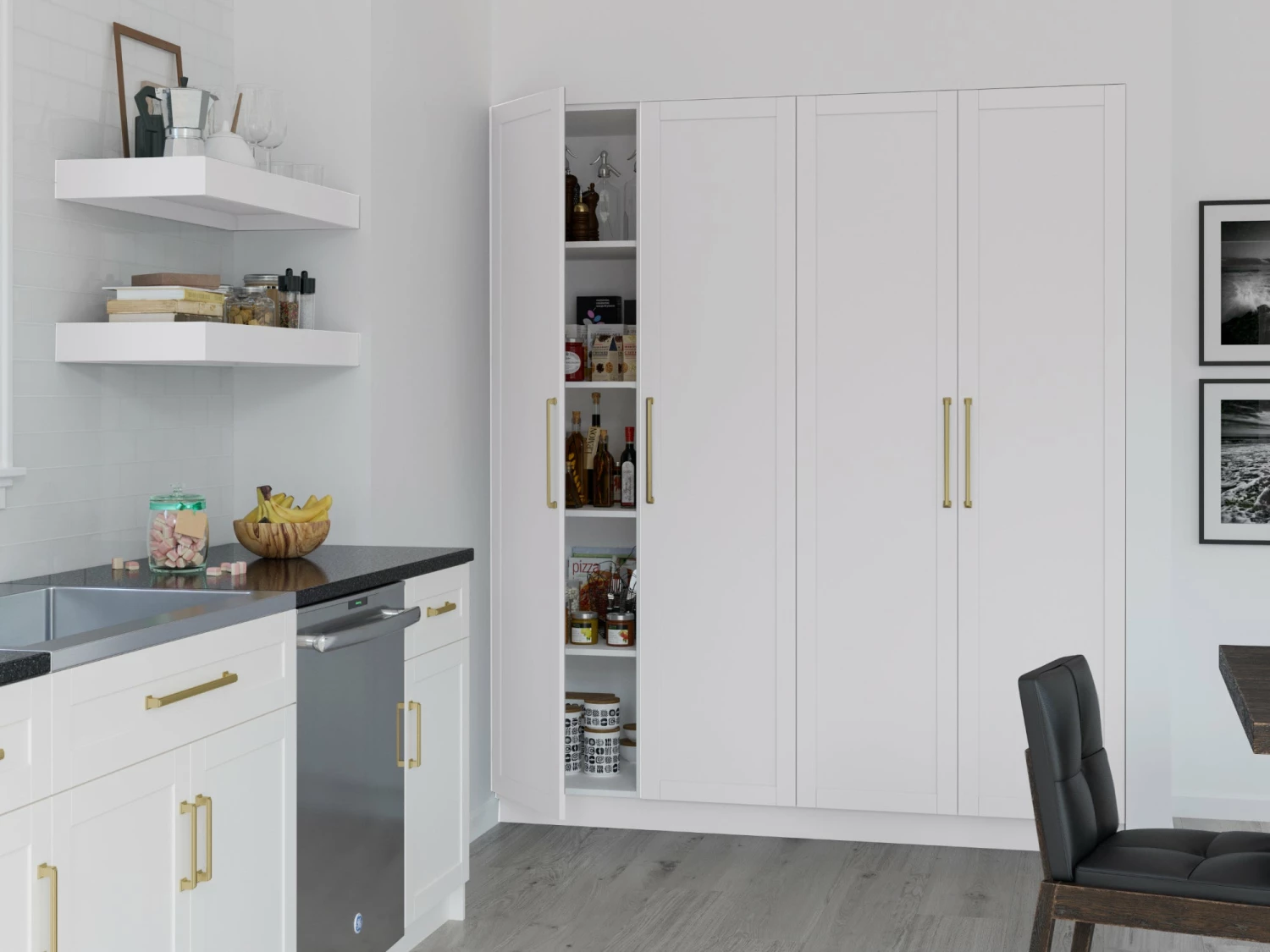 NewAge Products Home Extended Pantry Cabinet With Millwork Shop Kitchen Sets 2 NewAge Products Home Extended Pantry Cabinet With Millwork Shop Kitchen Sets