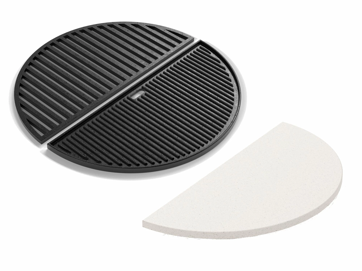 NewAge Products Outdoor Kitchen Kamado 2-Piece Bundle (22 In. Cast Iron Griddle, 18 In. Half Moon Heat Diffuser) 1 NewAge Products Outdoor Kitchen Kamado 2-Piece Bundle (22 In. Cast Iron Griddle, 18 In. Half Moon Heat Diffuser)