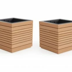 NewAge Products Rhodes Square Planter (Set Of 2) Planter Boxes 24 NewAge Products Rhodes Square Planter (Set Of 2) Planter Boxes