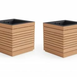 NewAge Products Rhodes Square Planter (Set Of 2) Planter Boxes