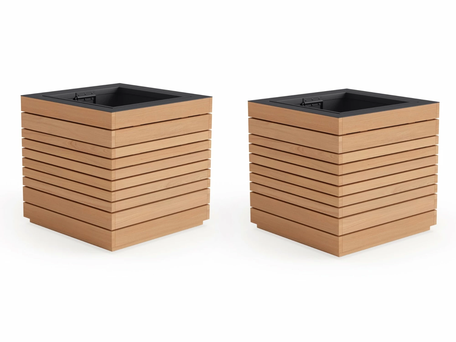 NewAge Products Rhodes Square Planter (Set Of 2) Planter Boxes 1 NewAge Products Rhodes Square Planter (Set Of 2) Planter Boxes