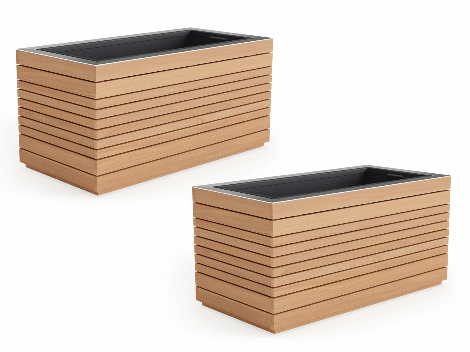 NewAge Products Rhodes Rectangular Planter (Set Of 2) Planter Boxes 9 NewAge Products Rhodes Rectangular Planter (Set Of 2) Planter Boxes