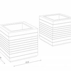 NewAge Products Rhodes Square Planter (Set Of 2) Planter Boxes 28 NewAge Products Rhodes Square Planter (Set Of 2) Planter Boxes