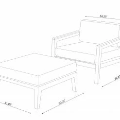 NewAge Products Lakeside Chat Chair With Ottoman Patio Furniture 57 NewAge Products Lakeside Chat Chair With Ottoman Patio Furniture