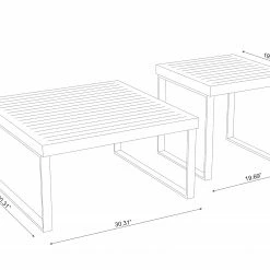 NewAge Products Monterey Teak Coffee Table And Side Table (Set Of 2)