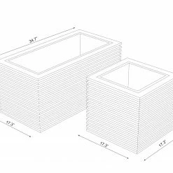 NewAge Products Monterey Square Planter & Rectangular Planter Boxes (Set Of 2)
