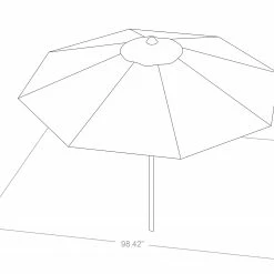 NewAge Products Round Umbrella With Post And Steel Base 29 NewAge Products Round Umbrella With Post And Steel Base