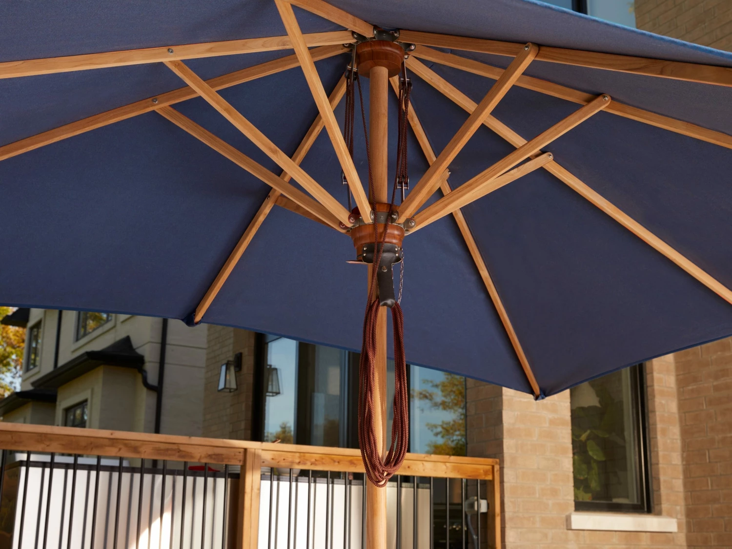 NewAge Products Round Umbrella With Post And Steel Base 25 NewAge Products Round Umbrella With Post And Steel Base