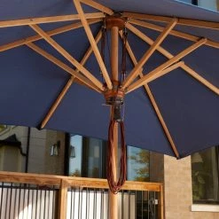 NewAge Products Umbrellas Rectangular Umbrella With Post And Steel Base