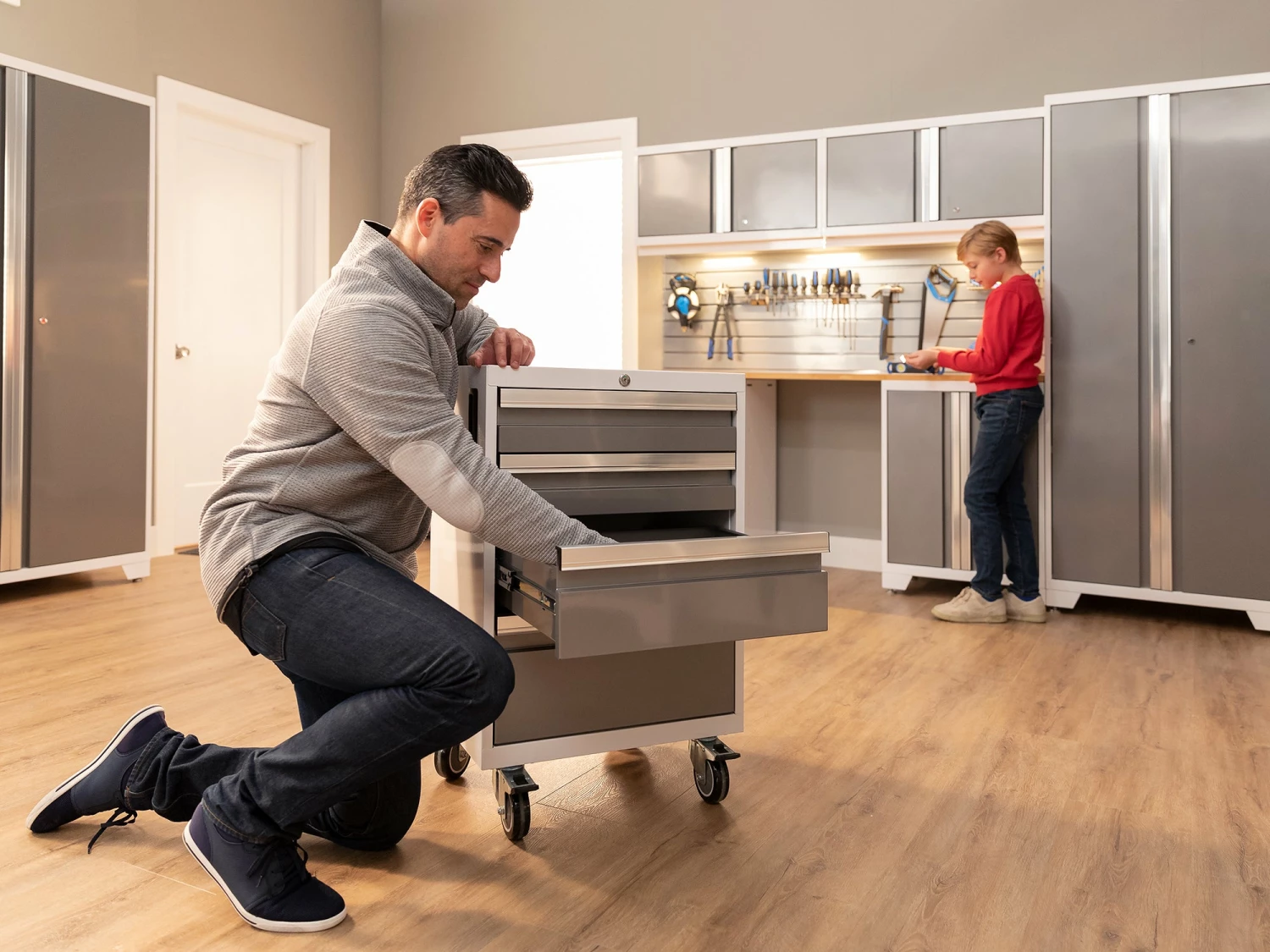 NewAge Products Garage Storage Bold Series 3 Piece Cabinet Set 8 NewAge Products Garage Storage Bold Series 3 Piece Cabinet Set