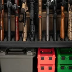 NewAge Products Secure Gun Cabinet Accessory - 36 In. 12 Gun Stock Rest