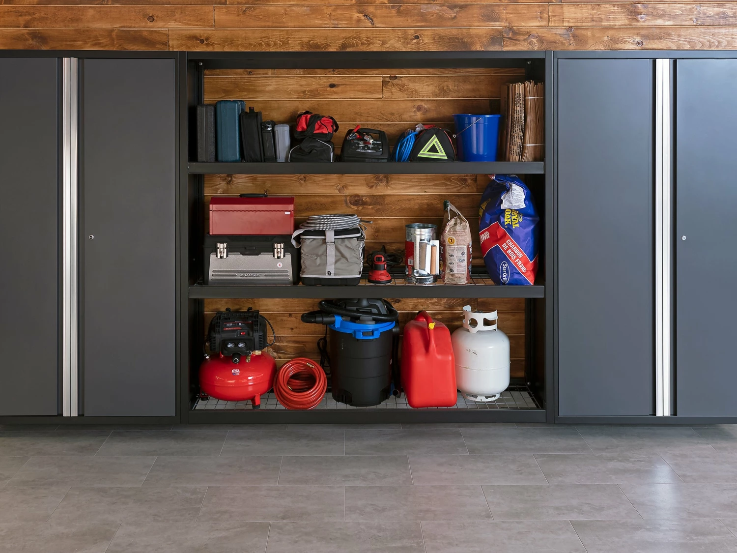 NewAge Products Bold Series 72 In. Wall Mounted Rack - Black Garage Storage 4 NewAge Products Bold Series 72 In. Wall Mounted Rack - Black Garage Storage
