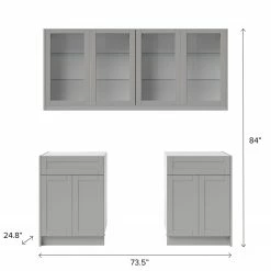 NewAge Products Home Bar Cabinets Home Bar 4 Piece Cabinet Set With Glass Door And Single Drawer Cabinets - 24 Inch 35 NewAge Products Home Bar Cabinets Home Bar 4 Piece Cabinet Set With Glass Door And Single Drawer Cabinets - 24 Inch