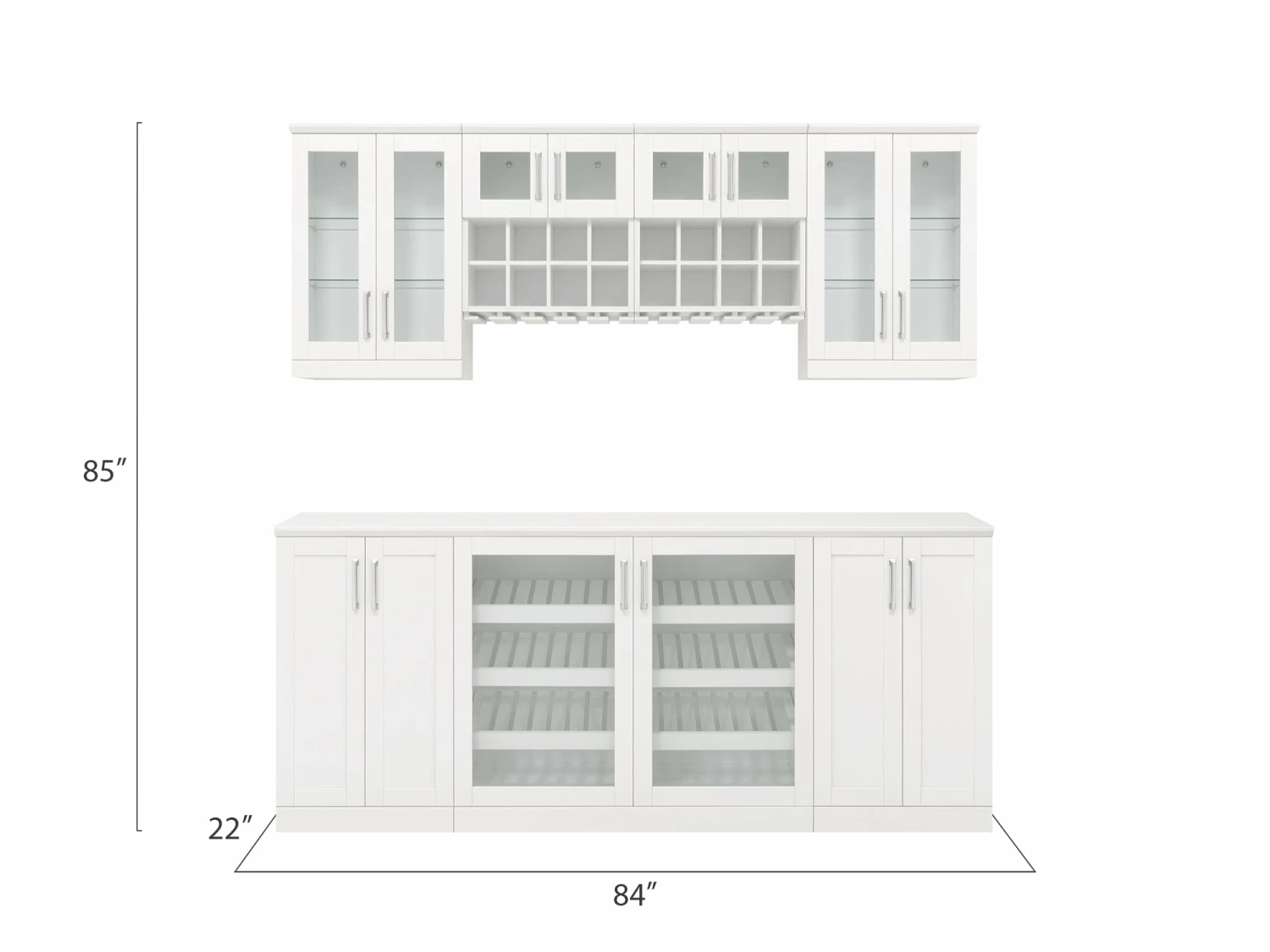 NewAge Products Home Bar 7 Piece Cabinet Set 3 NewAge Products Home Bar 7 Piece Cabinet Set