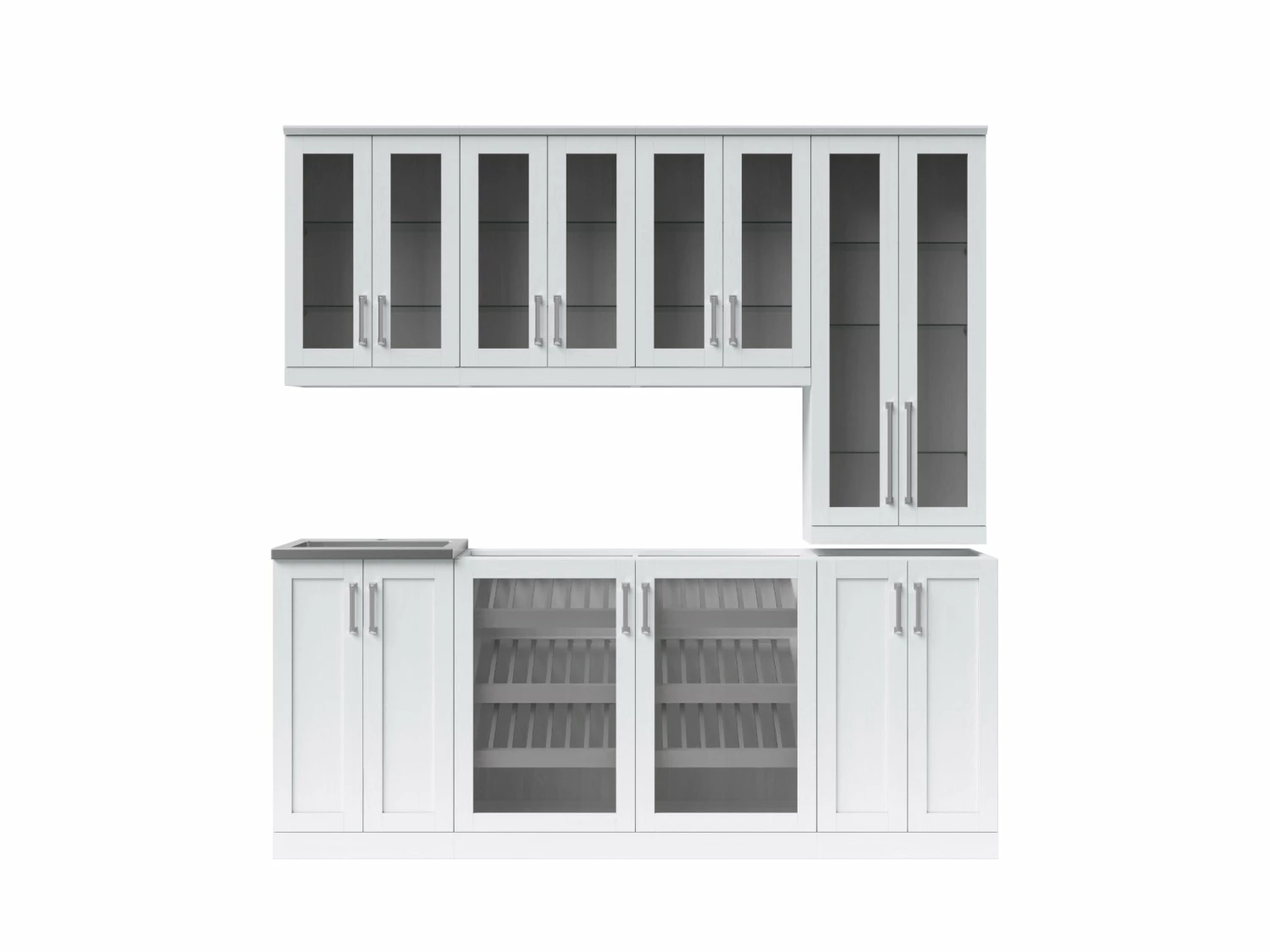 NewAge Products Home Wet Bar 8 Piece Cabinet Set - 21 Inch 1 NewAge Products Home Wet Bar 8 Piece Cabinet Set - 21 Inch