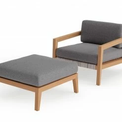 NewAge Products Lakeside Chat Chair With Ottoman Patio Furniture