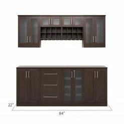 NewAge Products Home Bar 8 Piece Cabinet Set Home Bar Cabinets 45 NewAge Products Home Bar 8 Piece Cabinet Set Home Bar Cabinets