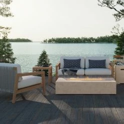 NewAge Products Lakeside 4 Seater Chat Set With Coffee Table And Side Table