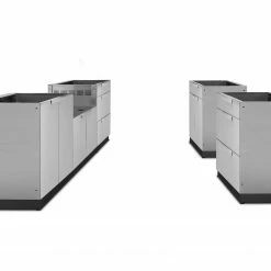 NewAge Products Outdoor Kitchen Stainless Steel 5 Piece Cabinet Set