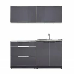 NewAge Products Outdoor Kitchen Aluminum 4 Piece Cabinet Set