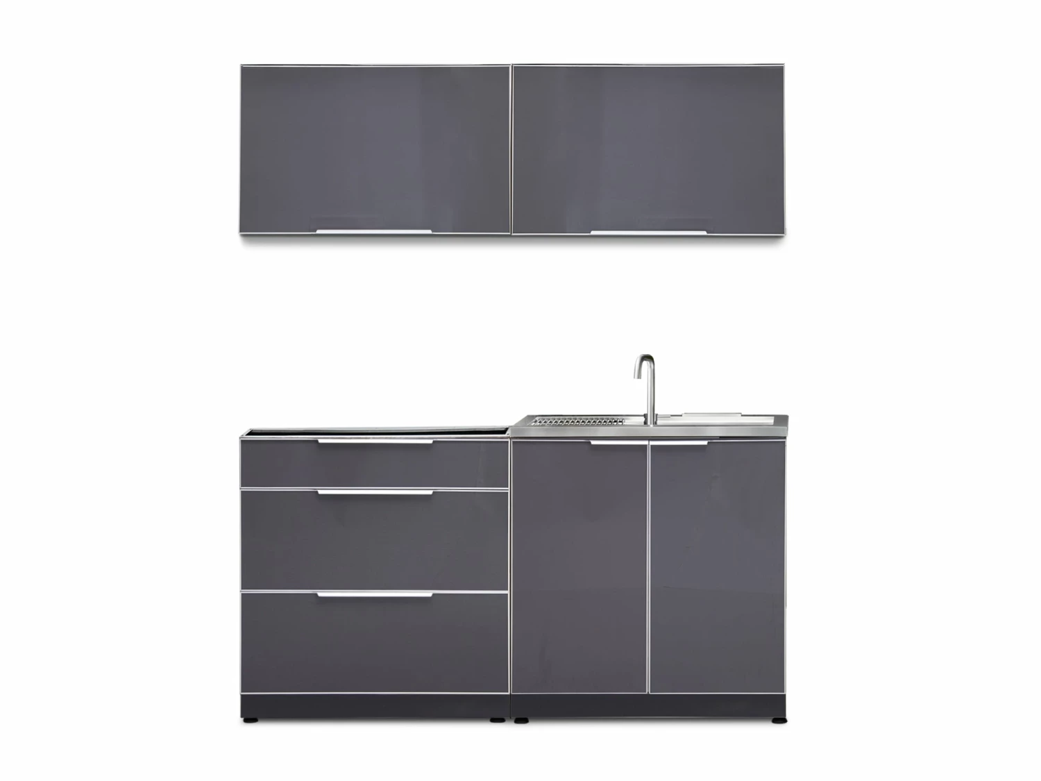 NewAge Products Outdoor Kitchen Aluminum 4 Piece Cabinet Set 1 NewAge Products Outdoor Kitchen Aluminum 4 Piece Cabinet Set