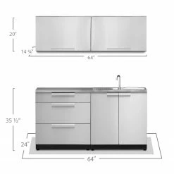 NewAge Products Outdoor Kitchen Stainless Steel 4 Piece Cabinet Set 30 NewAge Products Outdoor Kitchen Stainless Steel 4 Piece Cabinet Set