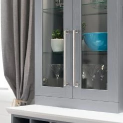 NewAge Products Home Bar Gray 9 Piece Cabinet Set - 21 Inch