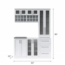 NewAge Products Home Wet Bar 7 Piece Cabinet Set - 21 Inch Home Bar Cabinets 22 NewAge Products Home Wet Bar 7 Piece Cabinet Set - 21 Inch Home Bar Cabinets