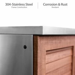 NewAge Products Outdoor Kitchen Stainless Steel 2 Piece Cabinet Set