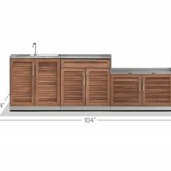 NewAge Products Outdoor Kitchen Stainless Steel 3 Piece Cabinet Set 32 NewAge Products Outdoor Kitchen Stainless Steel 3 Piece Cabinet Set