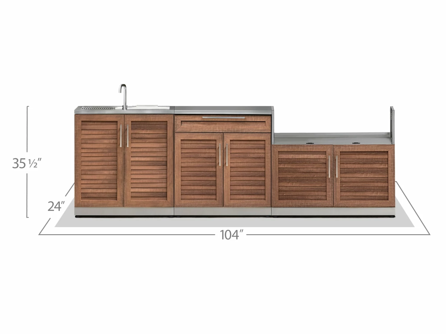 NewAge Products Outdoor Kitchen Stainless Steel 3 Piece Cabinet Set 14 NewAge Products Outdoor Kitchen Stainless Steel 3 Piece Cabinet Set