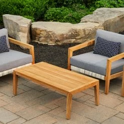 NewAge Products Lakeside 4 Seater Chat Set With Coffee Table And Side Table