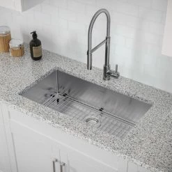 NewAge Products Shop Kitchen Sets 32 In. Undermount Single Bowl Stainless Steel Sink With Flex Pull Down Faucet 26 NewAge Products Shop Kitchen Sets 32 In. Undermount Single Bowl Stainless Steel Sink With Flex Pull Down Faucet