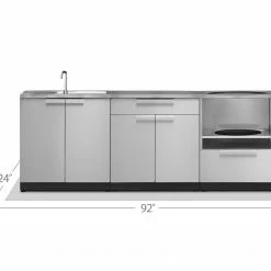 NewAge Products Outdoor Kitchen Stainless Steel 3 Piece Cabinet Set 28 NewAge Products Outdoor Kitchen Stainless Steel 3 Piece Cabinet Set